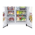 Lade das Bild in den Galerie-Viewer, LG Side-by-Side Kühlschrank, Silber, Door-in-Door, 635L, Eis- &amp; Wasserspender
