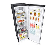 LG Freistehender Kühlschrank Schwarz: Effizient, Geräumig, Leise mit Inverter Linear Compressor