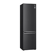 LG Kühl-Gefrierkombination Matt Schwarz: 384L, 203cm hoch, Inverter Linear Kompressor