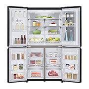 LG InstaView Multi-Door Kühlschrank: 638L Kapazität, Eisspender, Matte Black Steel