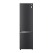 LG Kühl-Gefrierkombination Matt Schwarz: 384L, 203cm hoch, Inverter Linear Kompressor