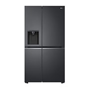 LG Side-by-Side Kühlschrank GSLV71MCTD, Matte Black, Total No Frost, Eis- & Wasserspender, ThinQ Smart