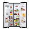 LG Side-by-Side Kühlschrank GSLV71MCTD, Matte Black, Total No Frost, Eis- & Wasserspender, ThinQ Smart