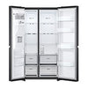 LG Side-by-Side Kühlschrank GSLV71MCTD, Matte Black, Total No Frost, Eis- & Wasserspender, ThinQ Smart