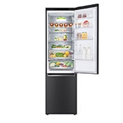 LG Kühl-Gefrierkombination Matt Schwarz: 384L, 203cm hoch, Inverter Linear Kompressor