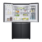 LG InstaView Multi-Door Kühlschrank: 638L Kapazität, Eisspender, Matte Black Steel
