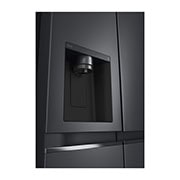 LG Side-by-Side Kühlschrank GSLV71MCTD, Matte Black, Total No Frost, Eis- & Wasserspender, ThinQ Smart