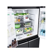 LG InstaView Multi-Door Kühlschrank: 638L Kapazität, Eisspender, Matte Black Steel