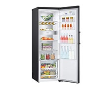 LG Freistehender Kühlschrank Schwarz: Effizient, Geräumig, Leise mit Inverter Linear Compressor