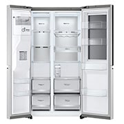 LG InstaView Side-by-Side Kühlschrank, 635L Kapazität, Eis- und Wasserspender, Smart