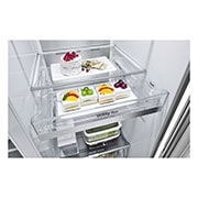 LG InstaView Side-by-Side Kühlschrank, 635L Kapazität, Eis- und Wasserspender, Smart