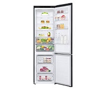 LG Kühl-Gefrierkombination 384L, 203cm Hoch, Inverter Linear Kompressor, Matt Schwarz, Effizient & Leise