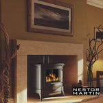 Carregar imagem no visualizador da galeria, Nestor Martin S45 Gasofen Vintage Gusseisen Schwarz 10,5 kW Heizleistung
