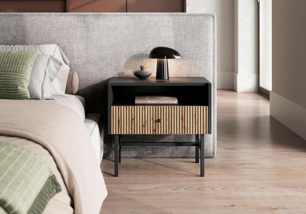 Eleganter Designer Nachttisch Valencia: Stilvolle Ablage, Kommode für Schlafzimmer, Nachttischchen