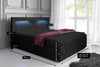 Sonno Luxus Boxspringbett mit RGB-Beleuchtung, USB-Anschluss und Praktischem Stauraum