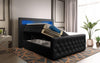 Sonno Luxus Boxspringbett mit RGB-Beleuchtung, USB-Anschluss und Praktischem Stauraum