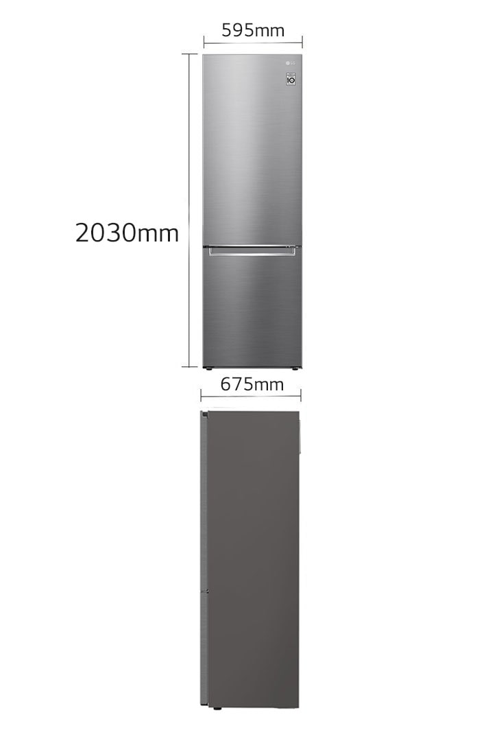 LG GBB62PZGGN Kühl-Gefrierkombination: 384L, Smart Inverter, LinearCooling, DoorCooling+