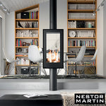 Lade das Bild in den Galerie-Viewer, Nestor Martin Quadratischer Gasofen THS 15: 6 kW Leistung, Schwarzer Stahl, 360° drehbar
