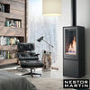 Eleganter Nestor Martin TQH 15 Gasofen: Quadratischer Stahl, 7 kW, A+ Effizienz