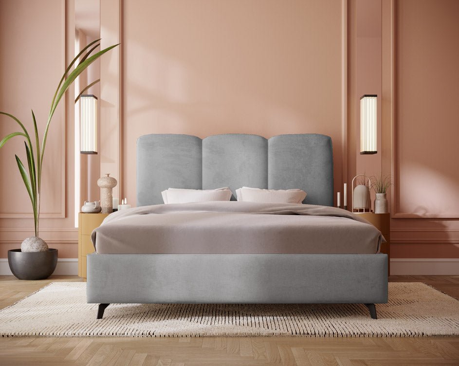 Mirella Designer Samt Polsterbett – Luxuriöser Komfort für Ihr Schlafzimmer