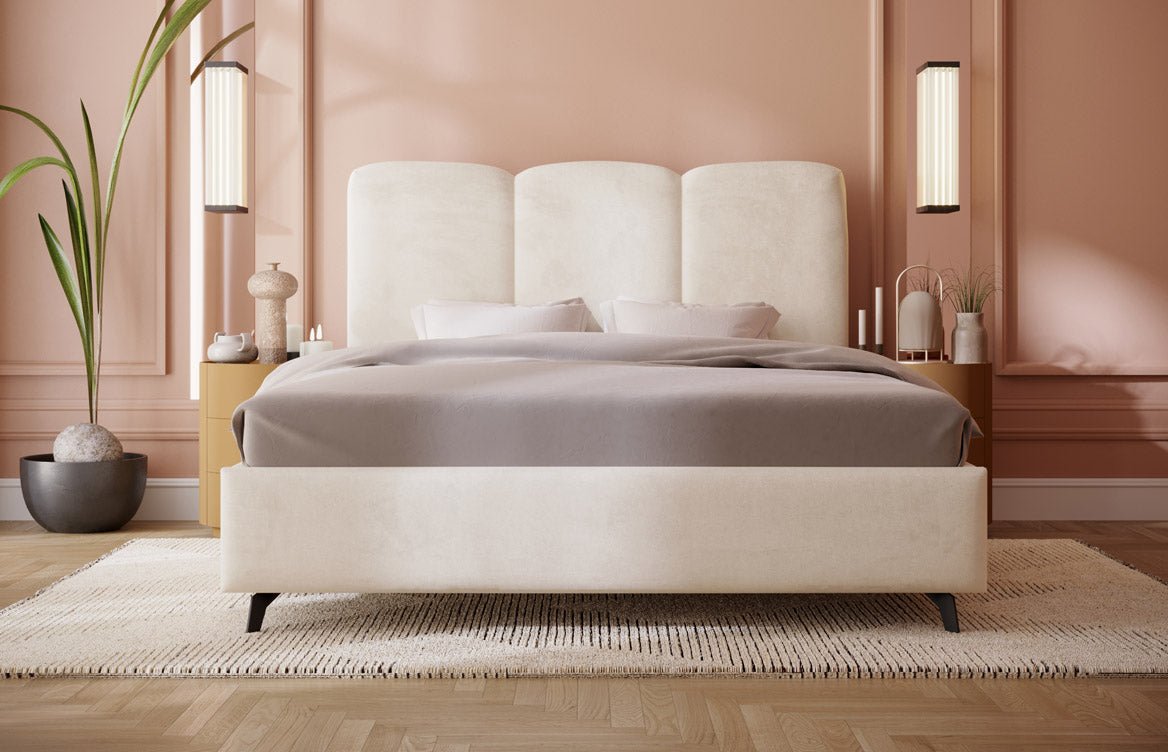 Mirella Designer Samt Polsterbett – Luxuriöser Komfort für Ihr Schlafzimmer