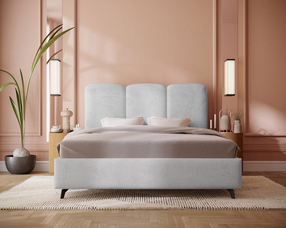 Mirella Designer Samt Polsterbett – Luxuriöser Komfort für Ihr Schlafzimmer