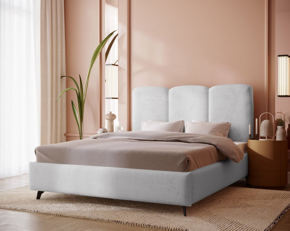 Mirella Designer Samt Polsterbett – Luxuriöser Komfort für Ihr Schlafzimmer