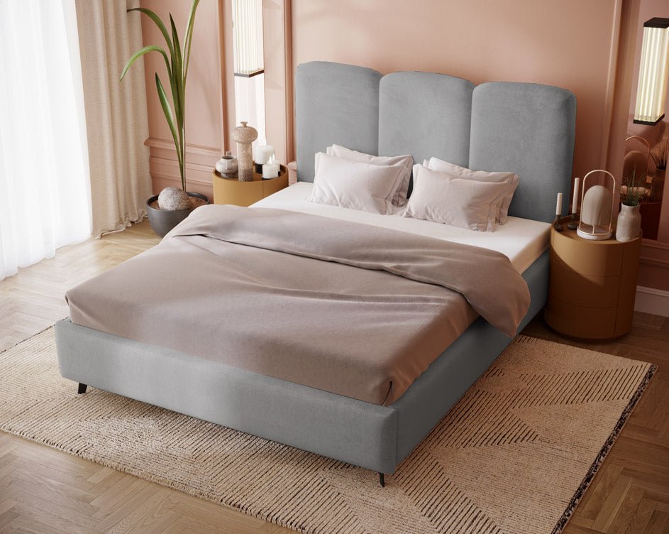 Mirella Designer Samt Polsterbett – Luxuriöser Komfort für Ihr Schlafzimmer