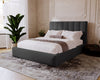 Luxuriöses Samt Polsterbett Lunera mit Stauraum: Modern, Elegant, Komfortabel