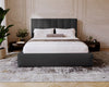 Luxuriöses Samt Polsterbett Lunera mit Stauraum: Modern, Elegant, Komfortabel