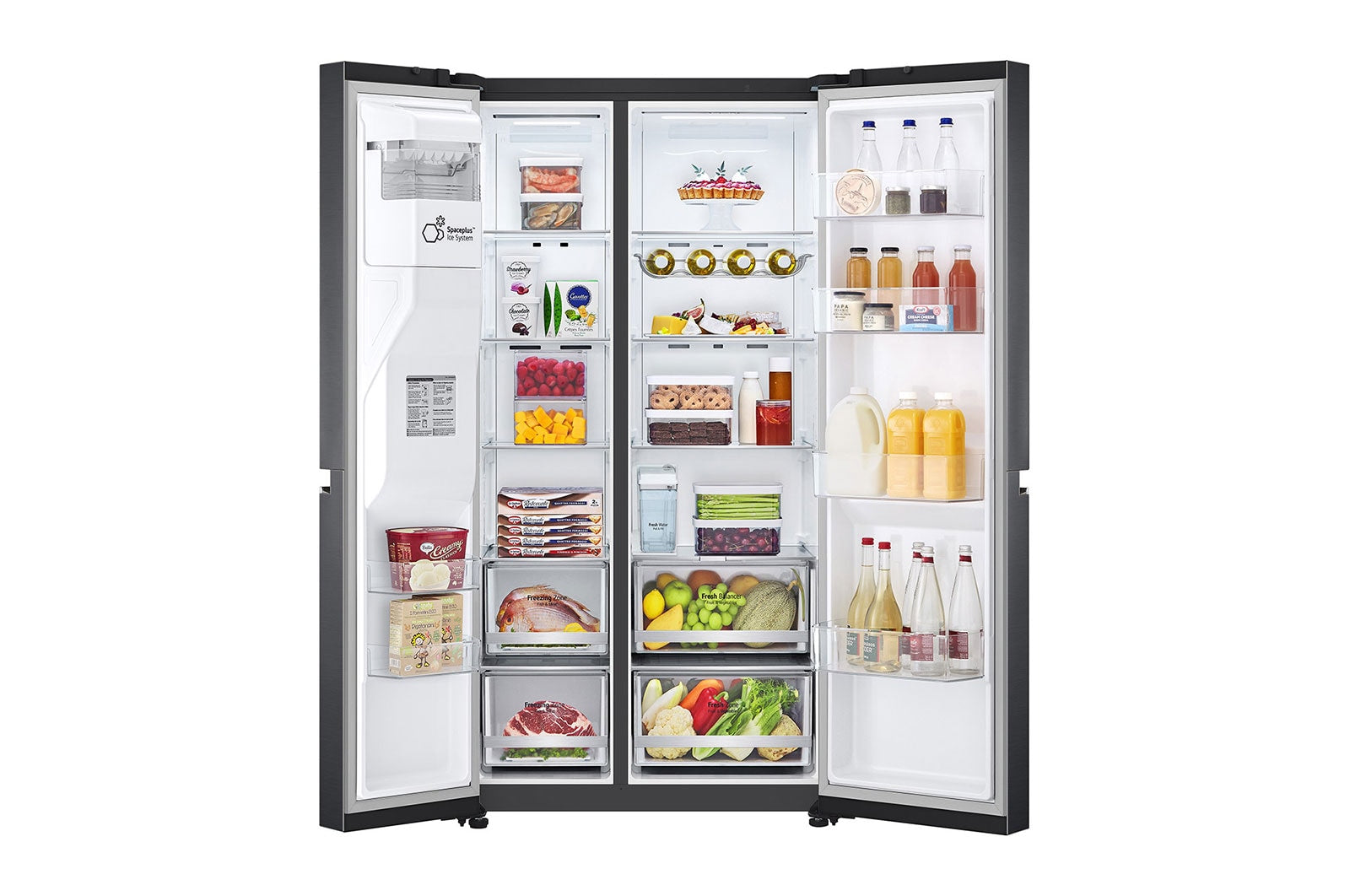 LG GSLV71MCLE Side-by-Side Kühlschrank: 635L, Eis- & Wasserspender, Total No Frost, ThinQ