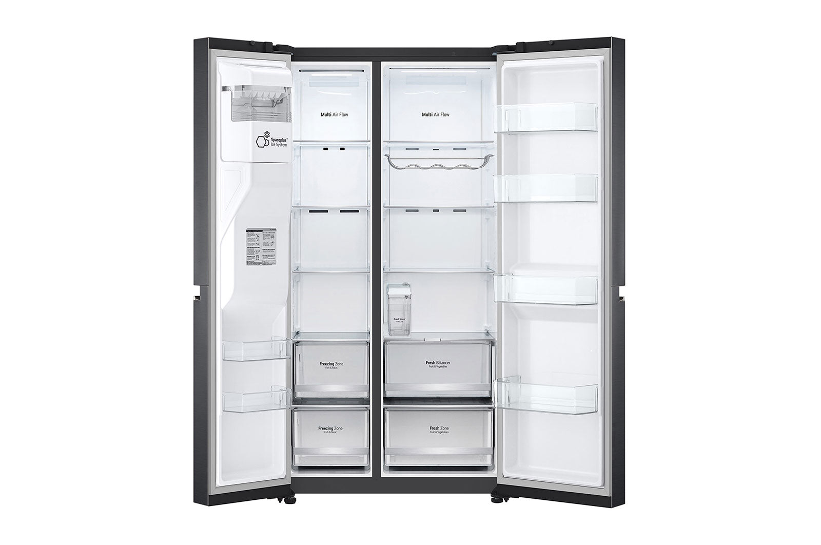LG GSLV71MCLE Side-by-Side Kühlschrank: 635L, Eis- & Wasserspender, Total No Frost, ThinQ