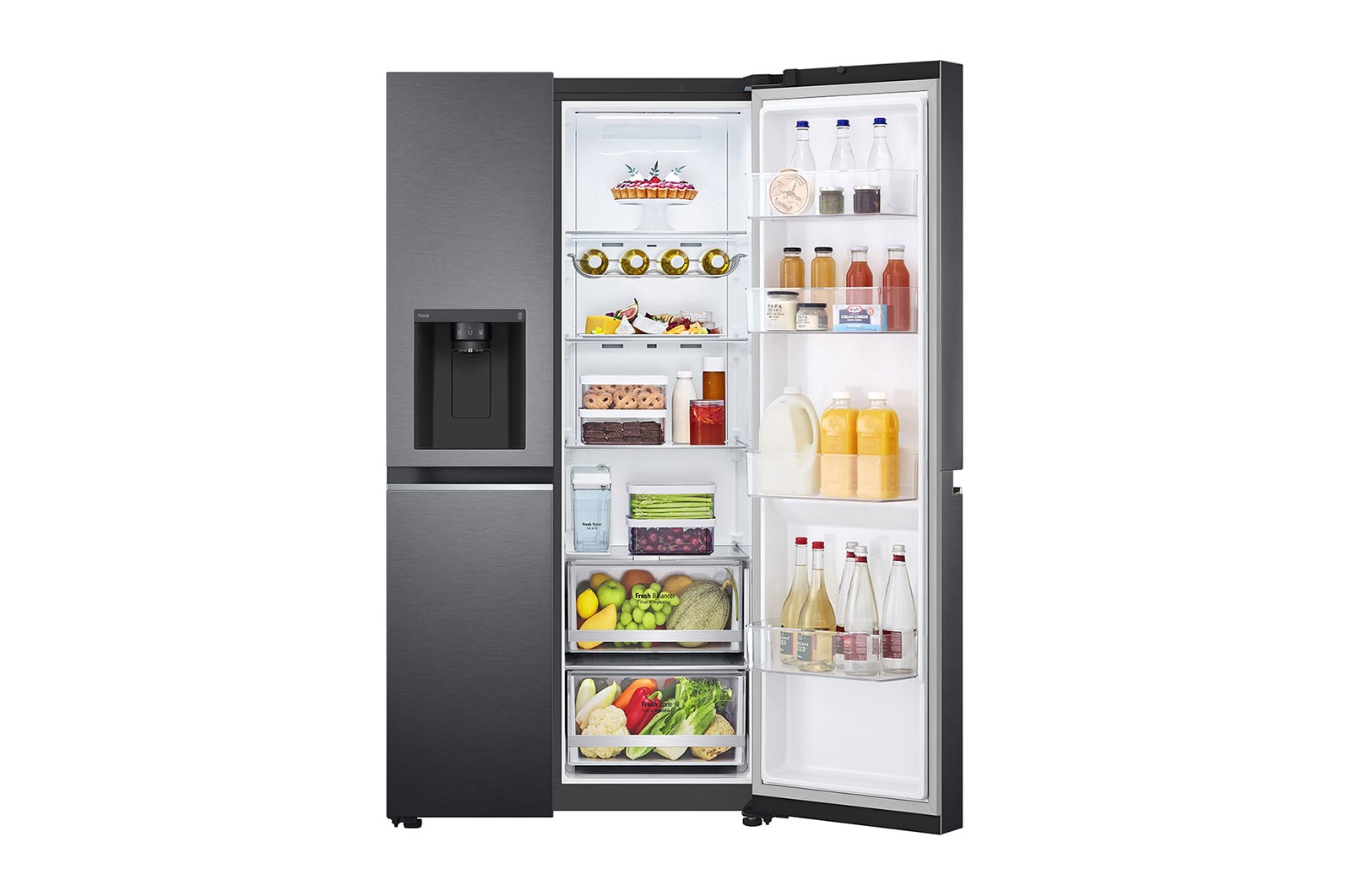 LG GSLV71MCLE Side-by-Side Kühlschrank: 635L, Eis- & Wasserspender, Total No Frost, ThinQ