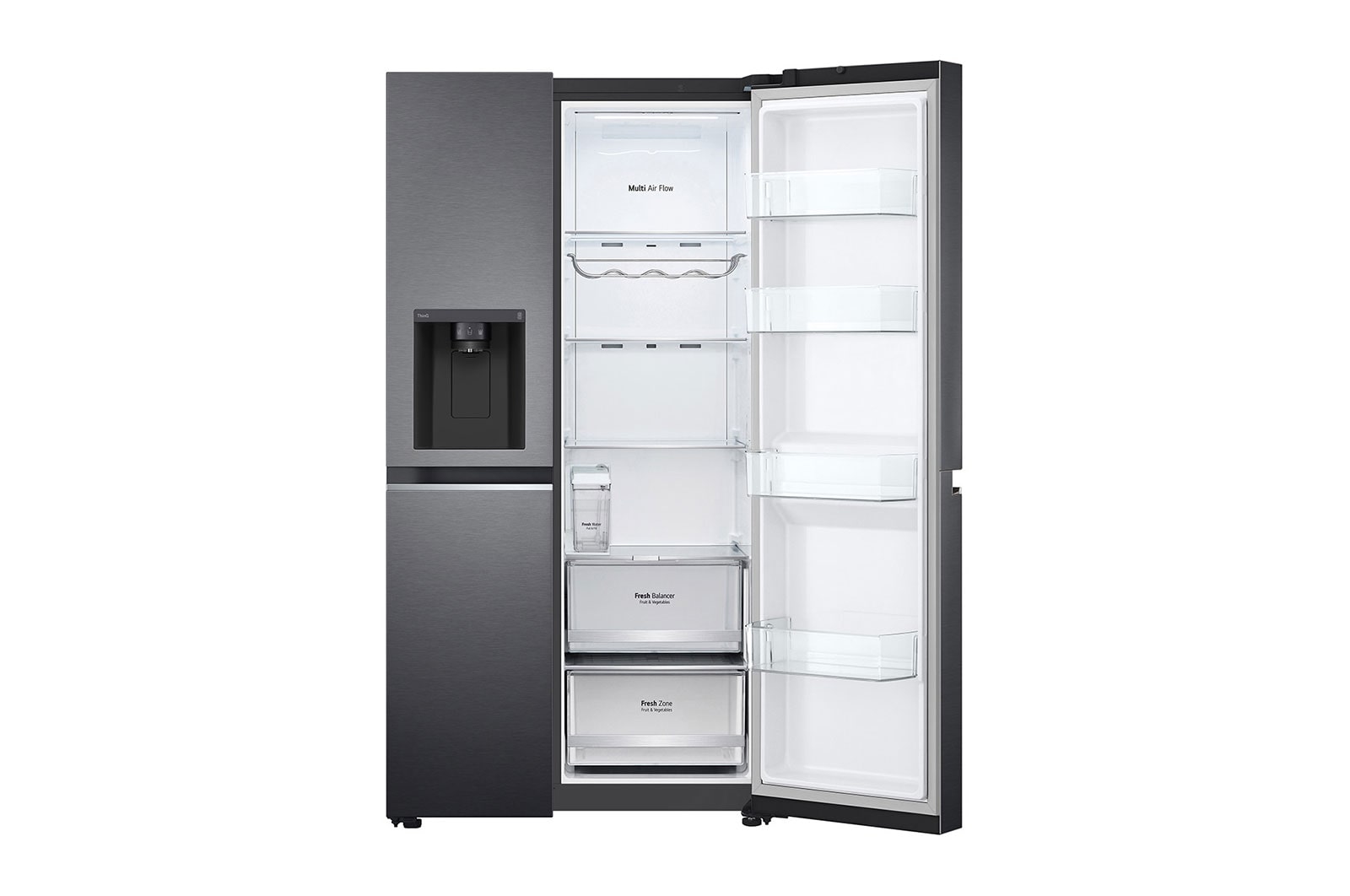 LG GSLV71MCLE Side-by-Side Kühlschrank: 635L, Eis- & Wasserspender, Total No Frost, ThinQ