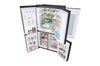 LG InstaView Multi-Door Kühlschrank: 638L Kapazität, Eisspender, Matte Black Steel