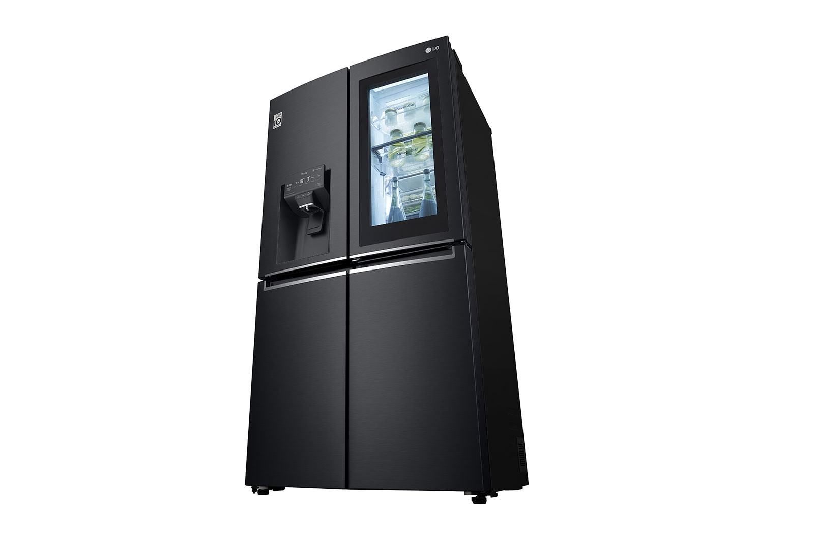 LG InstaView Multi-Door Kühlschrank: 638L Kapazität, Eisspender, Matte Black Steel