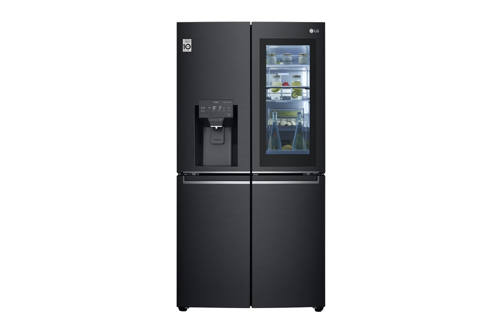 LG InstaView Multi-Door Kühlschrank: 638L Kapazität, Eisspender, Matte Black Steel