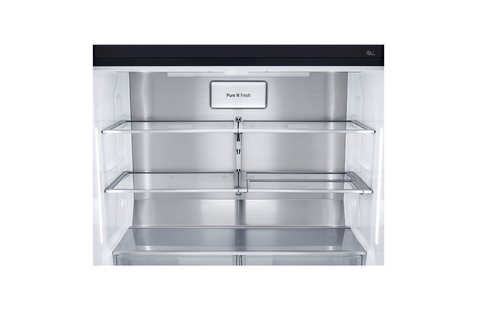 LG InstaView Multi-Door Kühlschrank: 638L Kapazität, Eisspender, Matte Black Steel