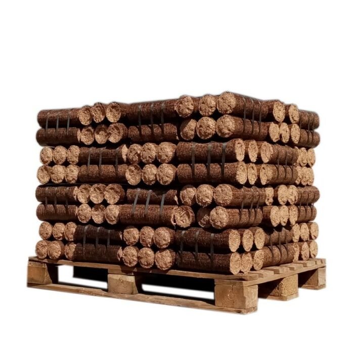 Dichtes Brennholz Palette 1/2 – Hochwertiges Laub- und Nadelholz, 480 kg