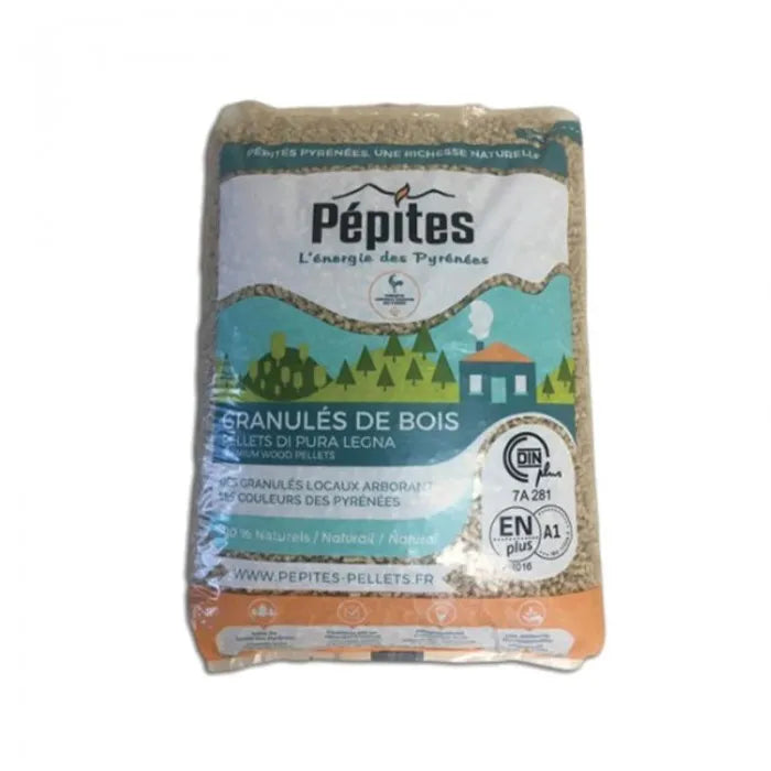 Premium Holzpellets Pépites – 70 Stück à 15 kg auf Palette
