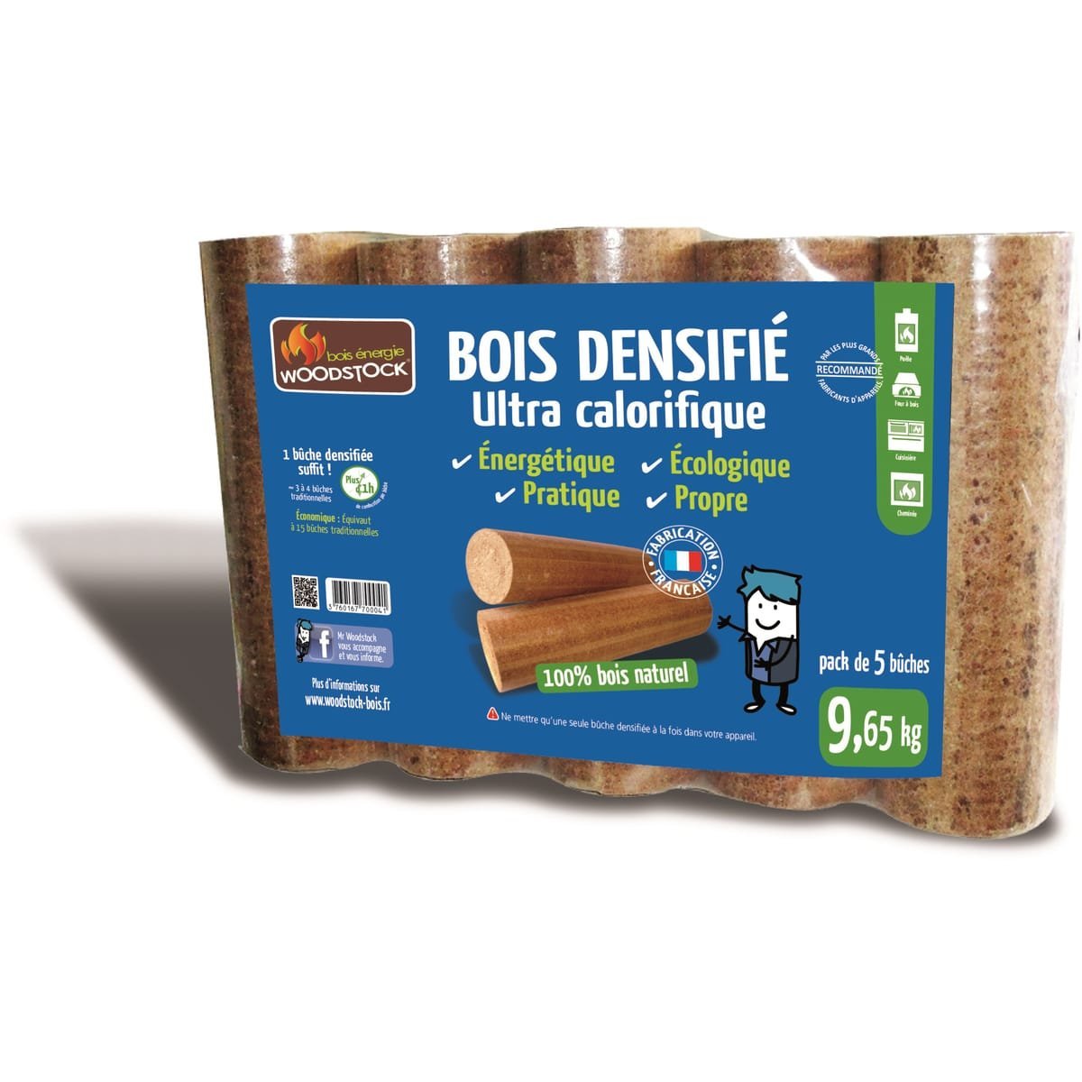 Premium Holzscheite Woodstock – 1 Palette mit 104 Packungen à 9,65 kg