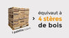 Preiswerte 104er Palette Brennholz Bûches Confort – 4 Ster