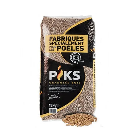 PIKS Holzpellets 66‑Säcke à 15 kg DINplus Zertifiziert für Pelletöfen