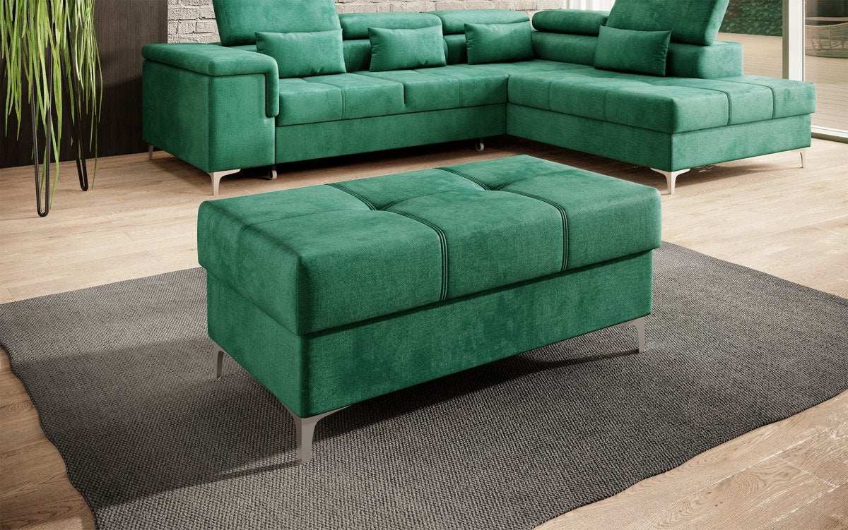 Eleganter Samt Beistellhocker 'Dream' mit Verstecktem Stauraum – Vielseitig & Stilvoll