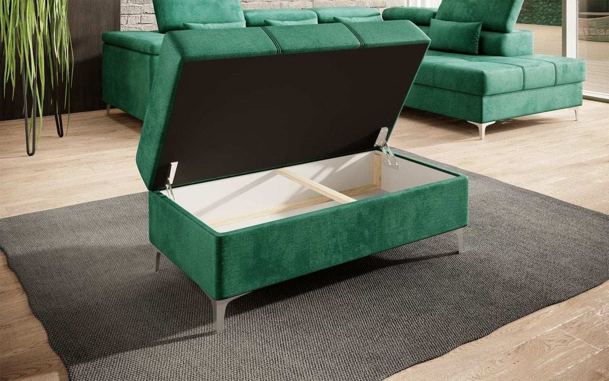 Eleganter Samt-Hocker Traum mit Stauraumfunktion für Ihr Zuhause