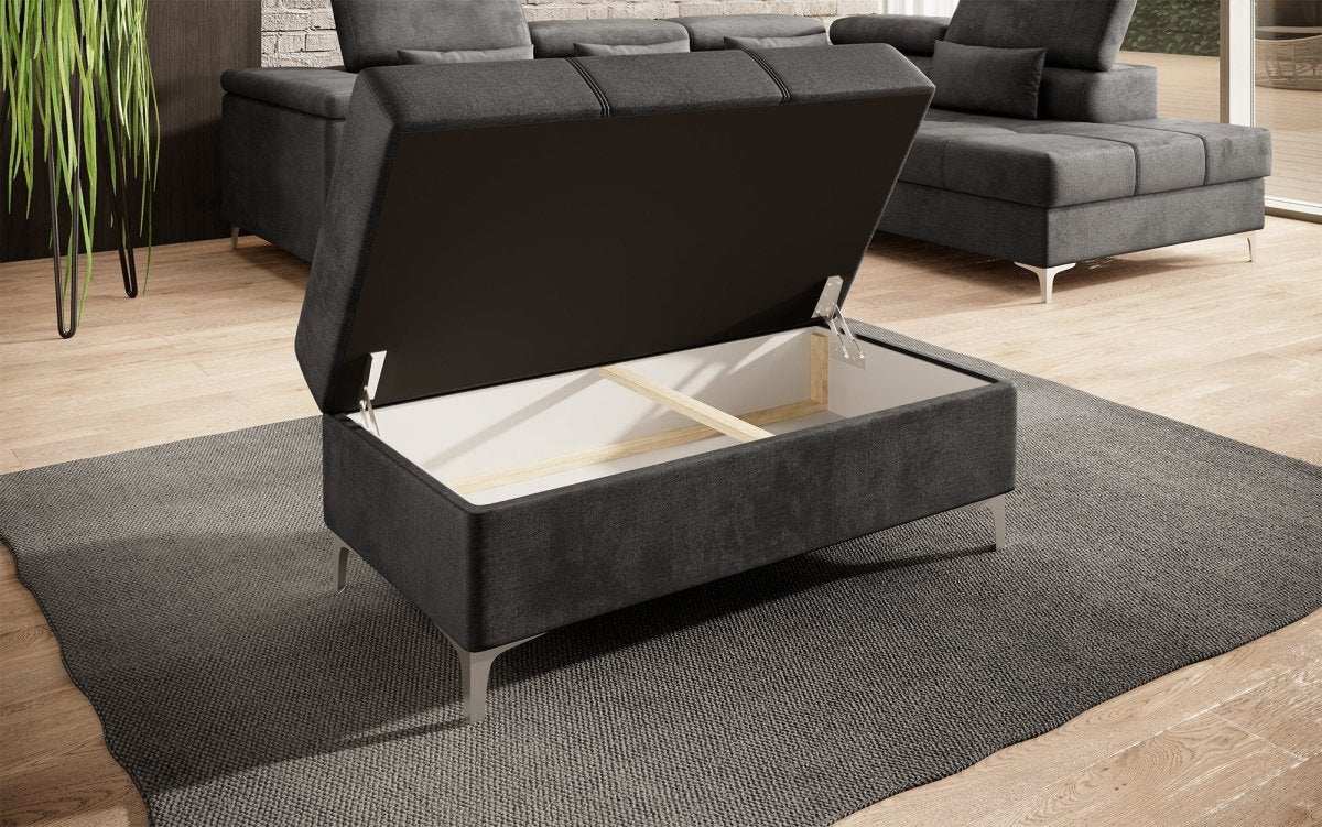 Eleganter Samt Beistellhocker 'Dream' mit Verstecktem Stauraum – Vielseitig & Stilvoll