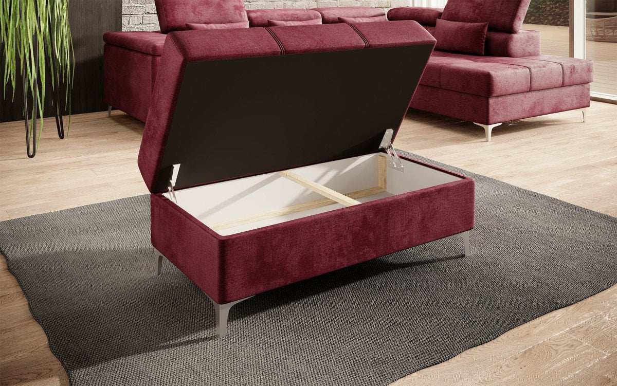 Eleganter Samt-Hocker Traum mit Stauraumfunktion für Ihr Zuhause