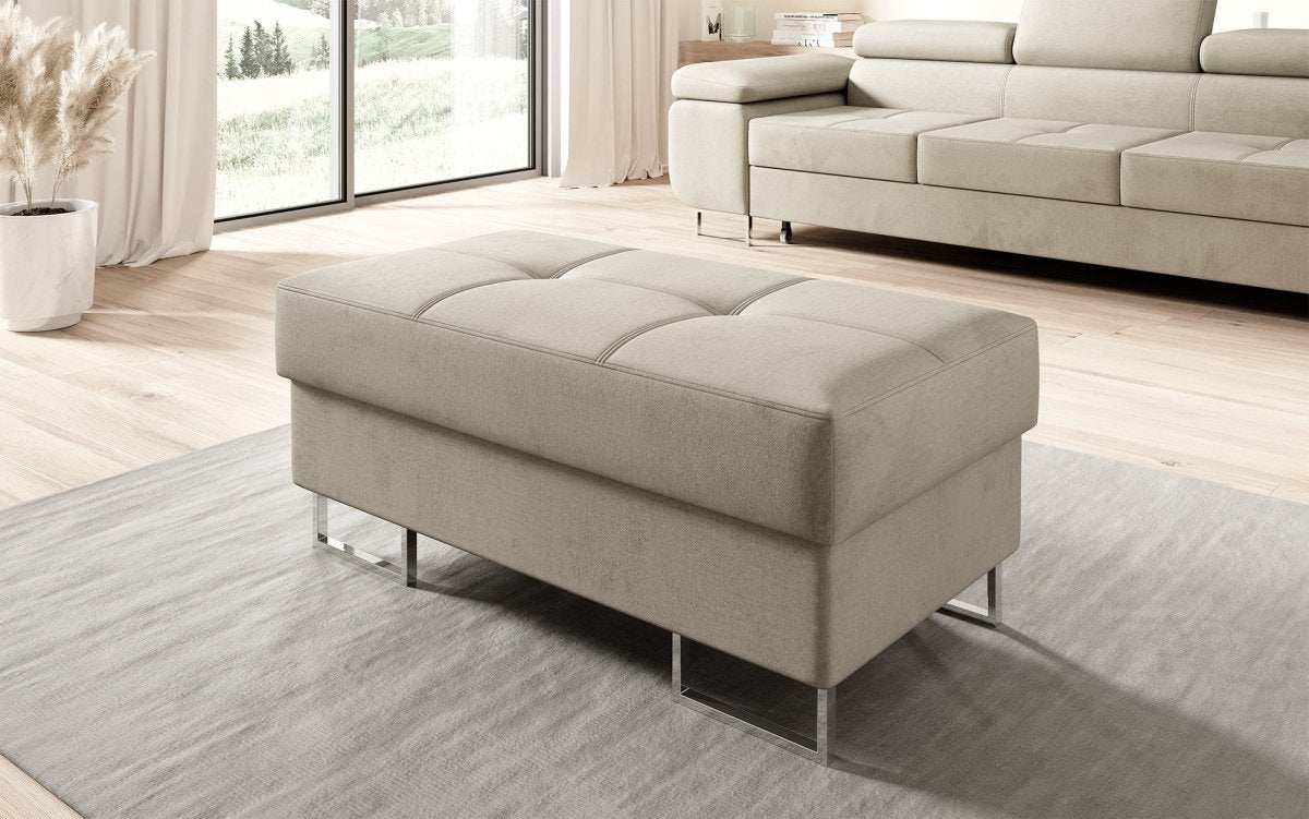Jess Design Samt Beistellhocker mit Integriertem Stauraum – Vielseitiger Sitzwürfel