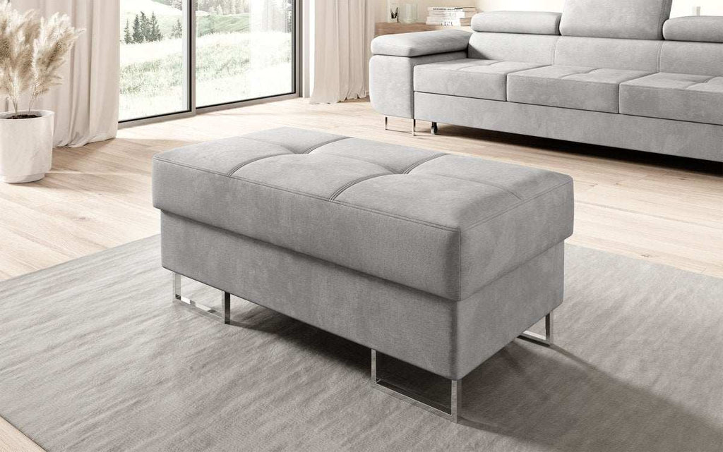 Jess Beistellhocker mit Stauraum: Samtbezug, Multifunktional, Elegant, Praktisch, Komfortabel