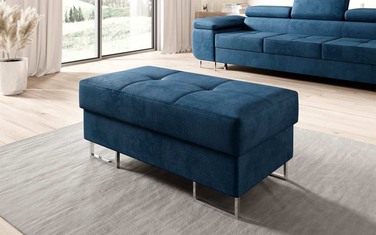 Jess Design Samt Beistellhocker mit Integriertem Stauraum – Vielseitiger Sitzwürfel